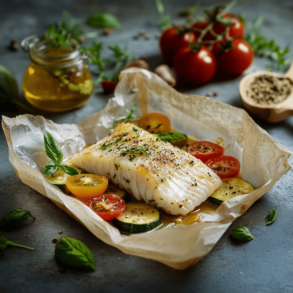 Cabillaud en Papillote aux Légumes d'Été