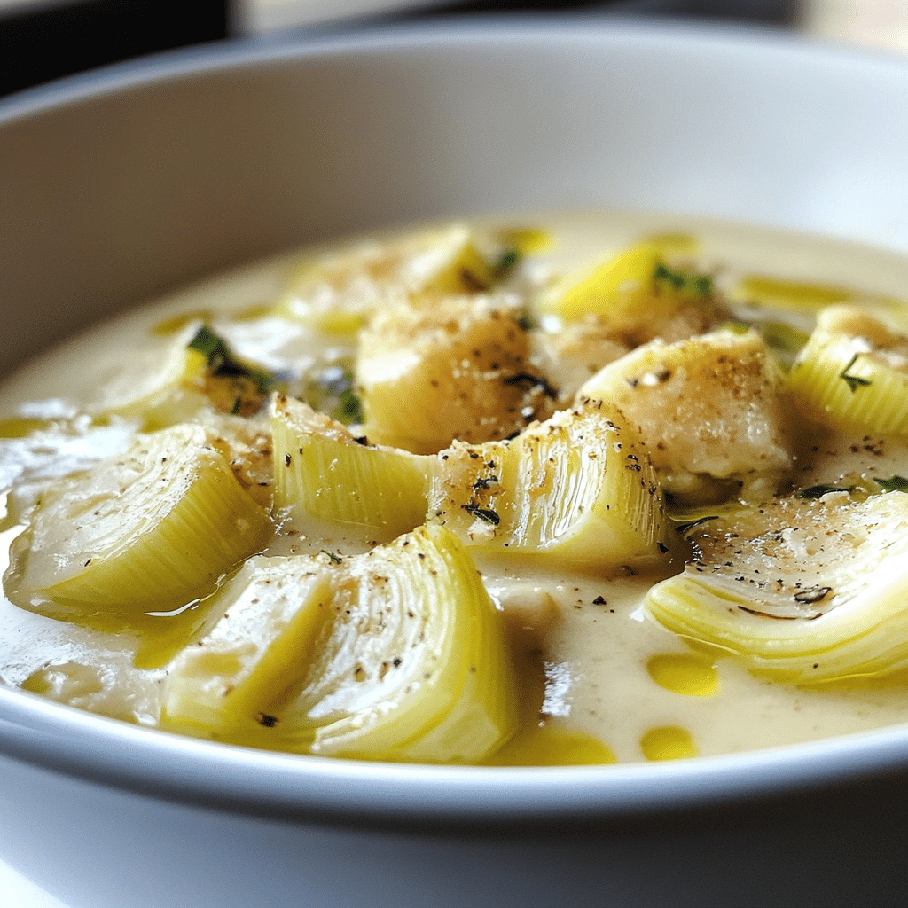 La Fondue de Poireaux à la Crème de Noix de Cajou !