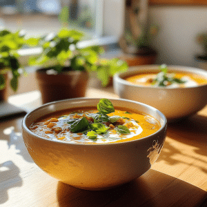 La Soupe de Potiron et Lait de Coco au Curry !