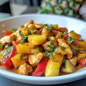 La recette du Curry de poulet à l'ananas !