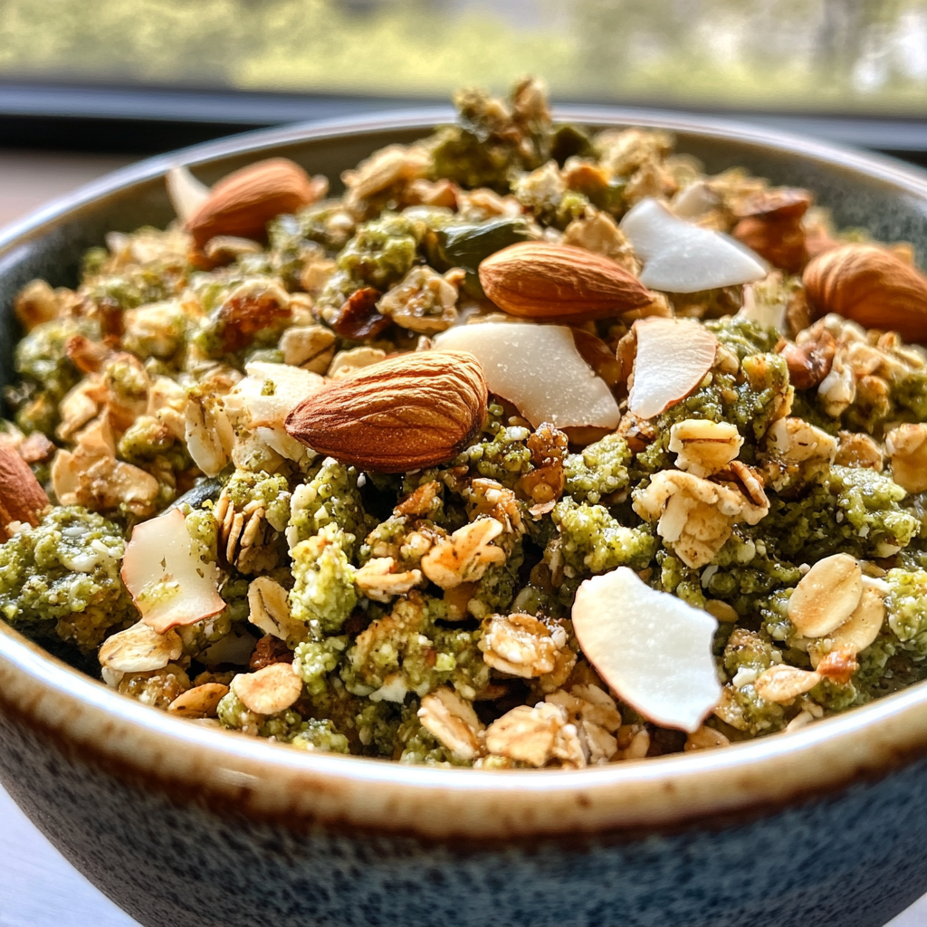 La recette du Granola au Matcha !