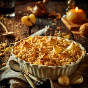 Le crumble de Poires aux Amandes anti-inflammatoire