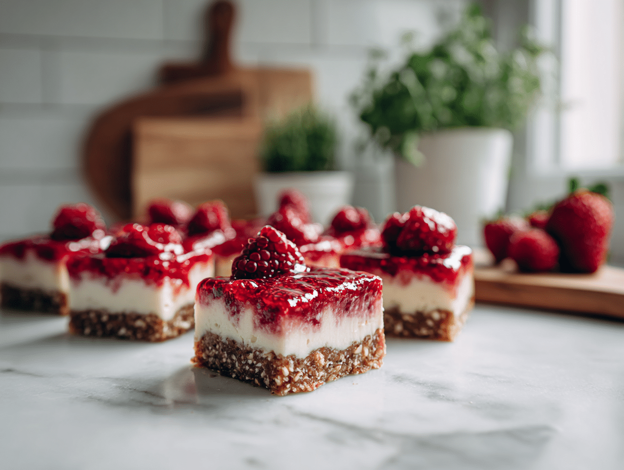 Petits carrés Paléo aux fruits rouges
