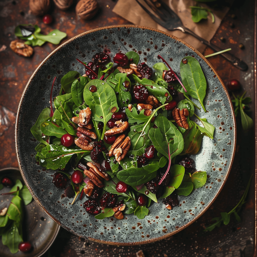 Salade de Pousses d'Épinards et Canneberges anti-inflammatoire