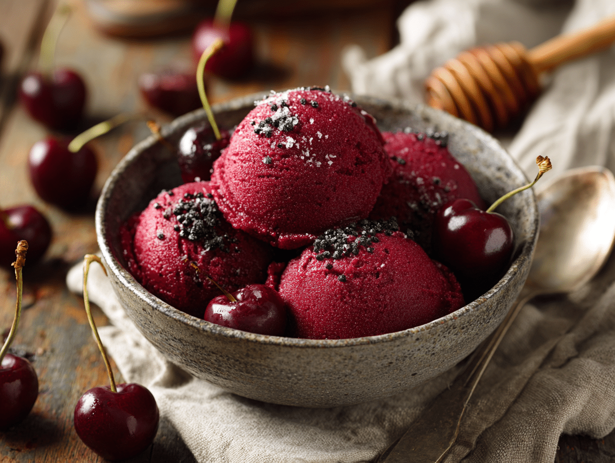 Sorbet à la cerise intense Paléo