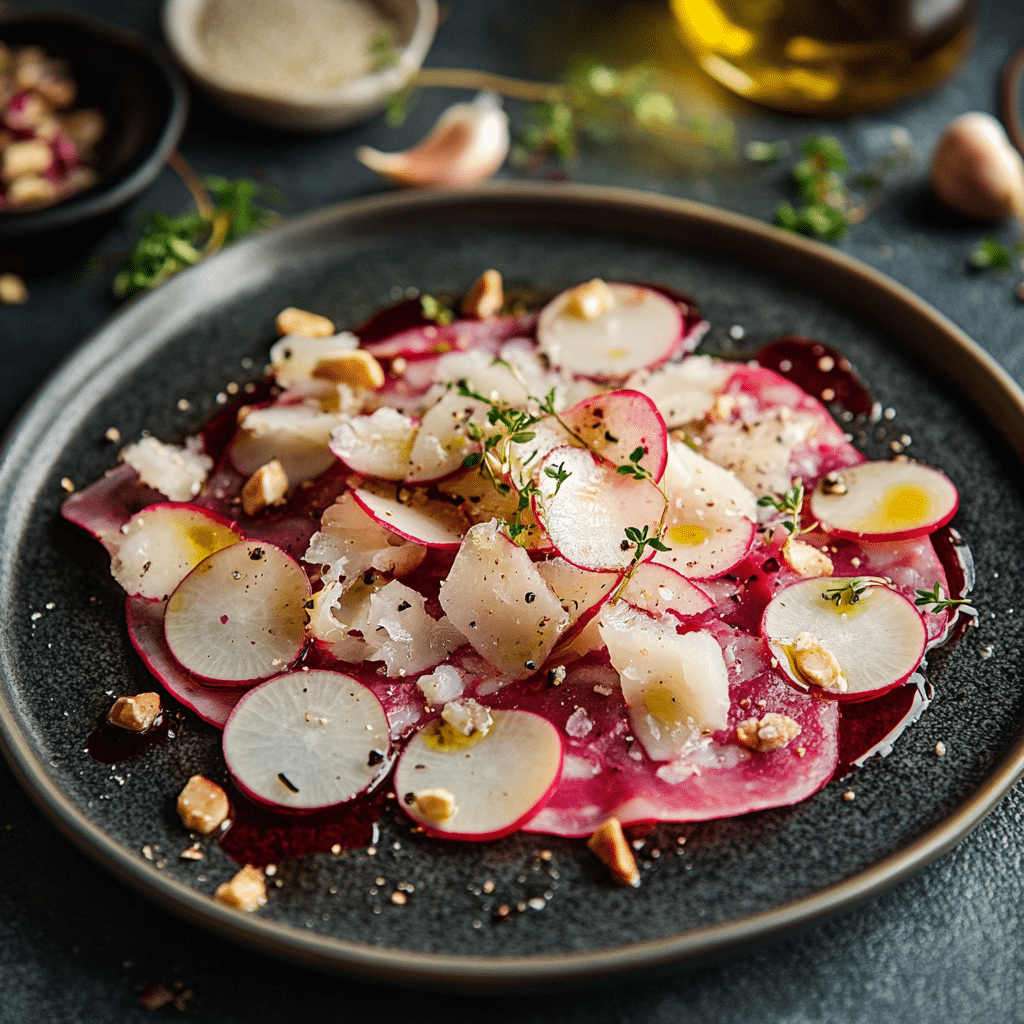 carpaccio de betteraves et radis