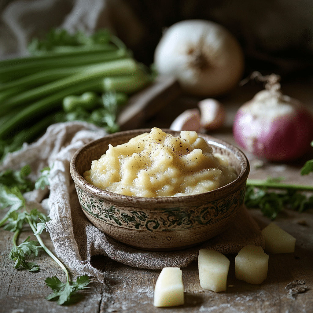 purée de céleri-rave et pommes anti-inflammatoire